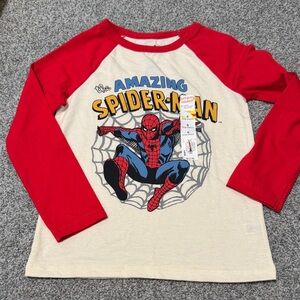 Marvel Amazing Spider-Man Kids Long Sleeve Tee - Red & Cream
